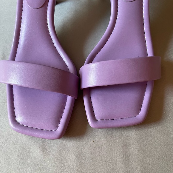 Cato lavender strappy heels. Size 7. NWT. 2” kitten heel. - Picture 2 of 8